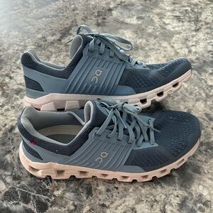On Running Women's Light Blue Athletic Running Shoes